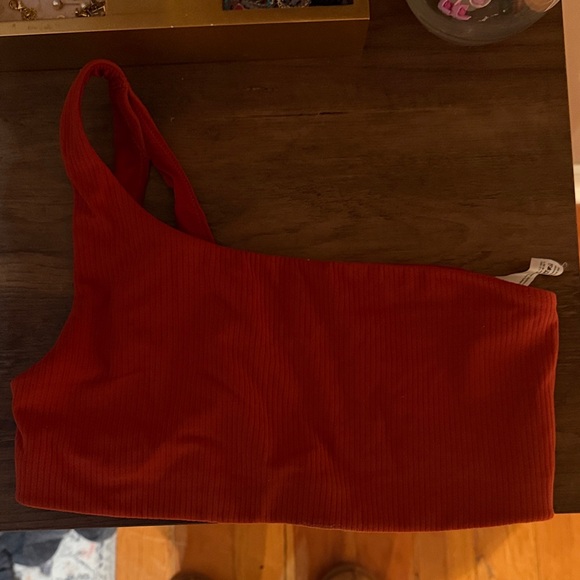 Lululemon Athletica Red Asymmetrical Top - Picture 1 of 2